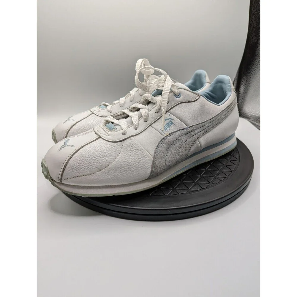 Women Size 11 PUMA TURIN light blue fog and white 342381